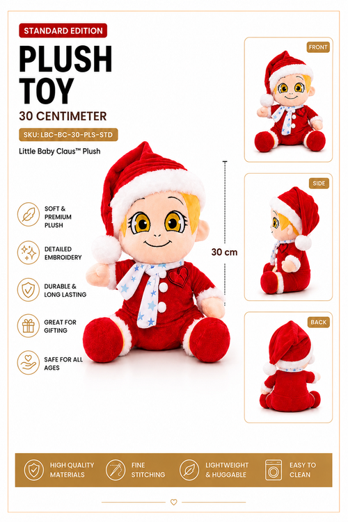 Little Baby Claus™ Premium Plush – 30 cm
