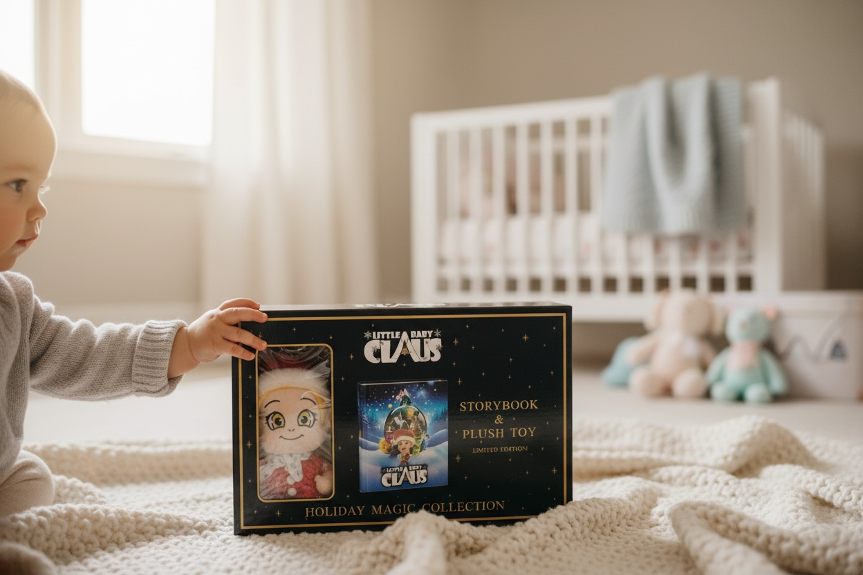 Little Baby Claus™ Storybook Gift Set – 20 cm Plush + Hardcover Book